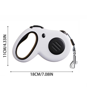 Upgraded Retractable Dog Leash 30ft, Heavy Duty Pet Walking Leash for Medium/Large Breed up to 110 lbs, 360° Tangle-Free Long Retract Dog Lead, Soft Grip, One-Hand Brake, Black, view 3
