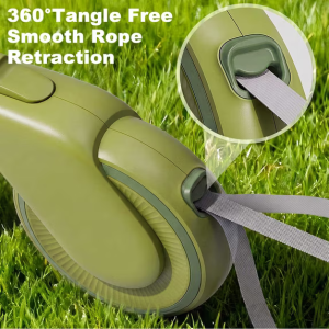 VOLIVO Retractable Dog Leash, 16ft Tape Pet Walking Leash with Anti-slip Handle for Small Medium Dog Cat, Green, view 3
